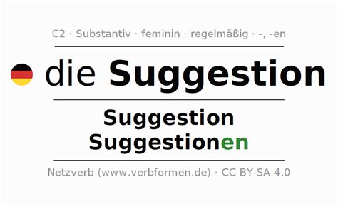 suggestion deutsch